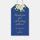 金ゴールドの愛のフローラにアンカー航海の ギフトタグ (裏面)