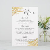 金ゴールドの手のひら葉のビーチ先パーティーメニュー (スタンド正面)