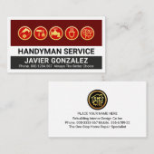 金ゴールドの手書き修復ツール層 名刺 (正面/裏面)