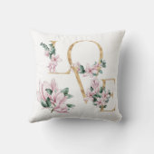 金ゴールドの手紙の中にマグノリアの花と恋 クッション (裏面)