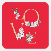 金ゴールドの手紙の中にマグノリアの花と恋