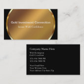 金ゴールドの投資の名刺 名刺 (正面/裏面)