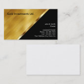 金ゴールドの投資の名刺 名刺 (正面/裏面)