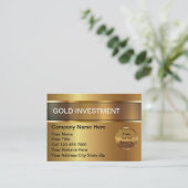 金ゴールドの投資の名刺 名刺 (スタンド正面)