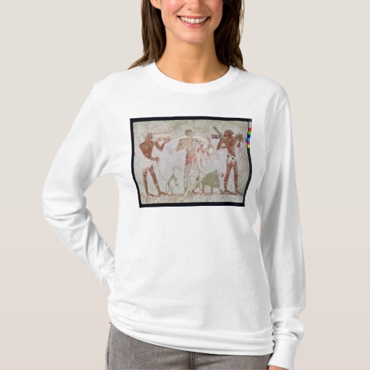 金ゴールドの捧げ物を運んでいるKushites Tシャツ (正面)