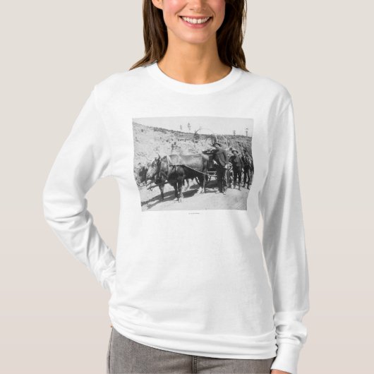 金ゴールドの探鉱者の写真のグループ Tシャツ (正面)