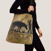 金ゴールドの探鉱 クロスボディバッグ (クローズアップ)