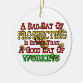 金ゴールドの探鉱 セラミックオーナメント (左)