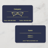 金ゴールドの接眼レンズ 名刺 (正面/裏面)