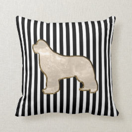 金ゴールドの数々のな側面のニューファウンドランド犬の枕 クッション