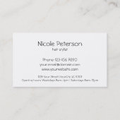 金ゴールドの文字の灰色のはさみ-美容師-割引 割引カード (裏面)