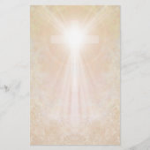 金ゴールドの文房具の十字 便箋 (正面)