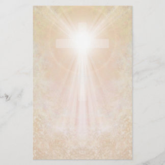 金ゴールドの文房具の十字 便箋