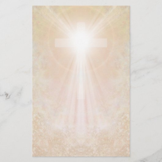 金ゴールドの文房具の十字 便箋 (正面)