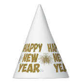 金ゴールドの新年の花火大会 パーティーハット (右)