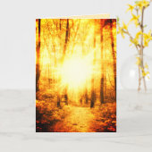 金ゴールドの日曜日の明るく小さい挨拶状 カード (黄色い花)