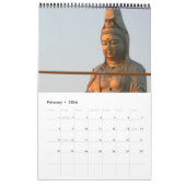 金ゴールドの日本 カレンダー (2月 2026)