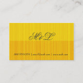 金ゴールドの明るいSunshineTexturedの煉瓦パターン 名刺 (裏面)