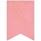 金ゴールドの星のハッピーバースデーのバレエのピンク バンティングフラッグ (第1の旗)