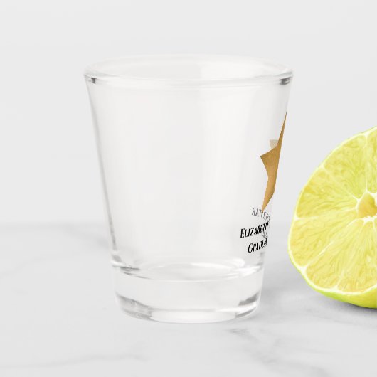 金ゴールドの星の戯曲劇場の芸術の専攻学生卒業生 ショットグラス (左)