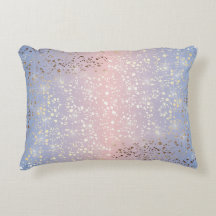 金ゴールドの星ホイルの輝きのローズクォーツの平静の青