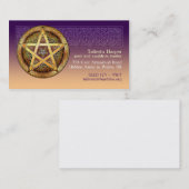 金ゴールドの星形五角形の名刺 名刺 (正面/裏面)