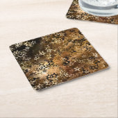 金ゴールドの星 スクエアペーパーコースター (アングル)