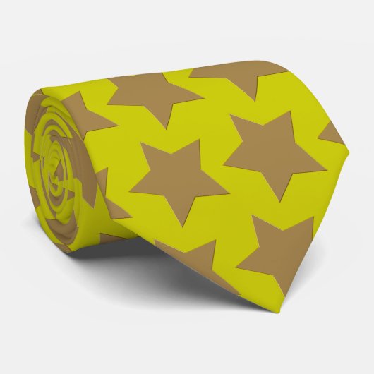 金ゴールドの星 ネクタイ (ロール)