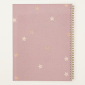 金ゴールドの星(ピンク)、名前の追加、年次 プランナー手帳 (裏面)