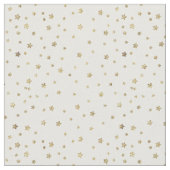 金ゴールドの星 ファブリック (クローズアップ)