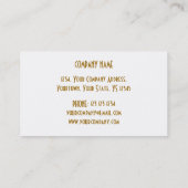 金ゴールドの星「VIPパス」の名刺の白の背部 名刺 (裏面)