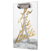 金ゴールドの書くことのエッフェル塔 クリップボード (左)