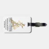 金ゴールドの書くことのエッフェル塔 ラゲッジタグ (裏面横)