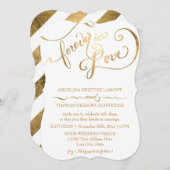 金ゴールドの書の台本が永遠に恋に 招待状 (正面/裏面)