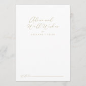 金ゴールドの書結婚道の願い アドバイスカード (正面)