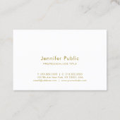 金ゴールドの書道の原稿のエレガントな最小主義のトレンディー 名刺 (裏面)