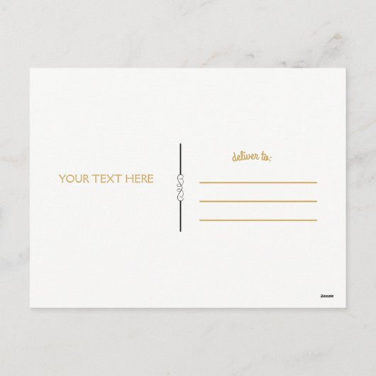 金ゴールドの曼荼羅のエレガントでシックで魅力的な休日の挨拶 シーズンポストカード (裏面)