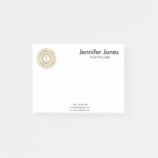 金ゴールドの曼荼羅の霊気の治療の記号 ポストイット (正面)