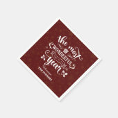 金ゴールドの最も素晴らしい時間モノグラム スタンダードカクテルナプキン (角)
