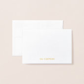 金ゴールドの最も素晴らしい時間モノグラム 箔カード (封筒付き正面)