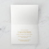 金ゴールドの月および星のベビーシャワーの招待状 招待状 (内部)