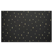 金ゴールドの月および星 ファブリック (ファットクウォーター)