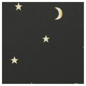 金ゴールドの月および星 ファブリック (クローズアップ)