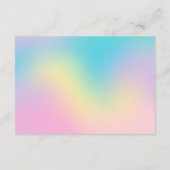 金ゴールドの月の星虹は本の赤ちゃんシャワーをもたらす エンクロージャーカード (裏面)