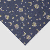 金ゴールドの月及び星 薄葉紙 (詳細)