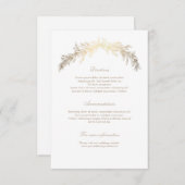 金ゴールドの月桂樹の結婚式の詳細の挿入物 エンクロージャーカード (正面/裏面)