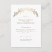 金ゴールドの月桂樹の結婚式の詳細の挿入物 エンクロージャーカード (正面)