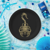 金ゴールドの有害な蠍の非常に有毒の昆虫 ペーパープレート (パーティー)