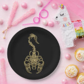 金ゴールドの有害な蠍の非常に有毒の昆虫 ペーパープレート (パーティー)