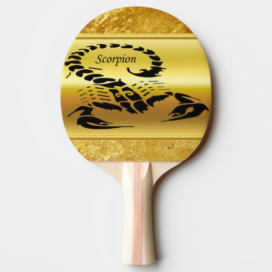 金ゴールドの有害な蠍の非常に有毒の昆虫 卓球ラケット (裏面)